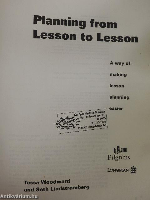 Planning from Lesson to Lesson