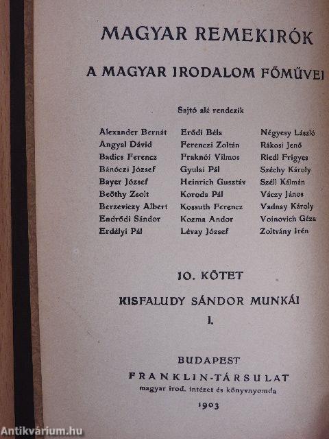 Kisfaludy Sándor munkái I.