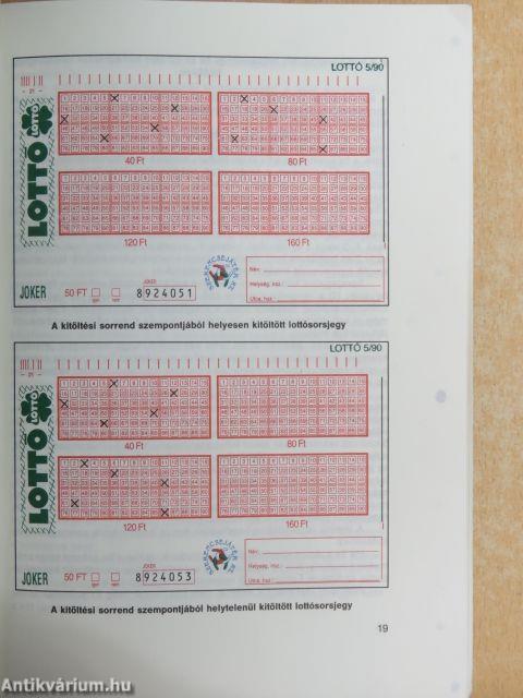 Tájékoztató és index az "5 a 90-ből" és a "6 a 45-ből" lottójátékhoz