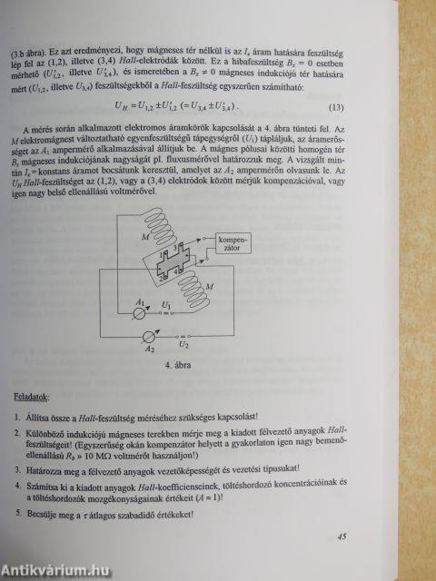 III. éves fizikai laboratóriumi gyakorlatok