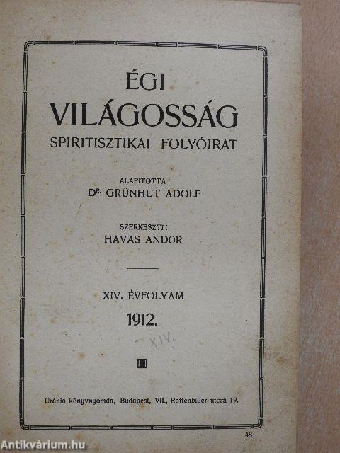 Égi világosság 1912. január-deczember