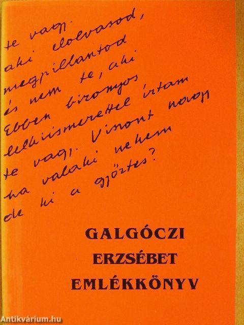 Galgóczi Erzsébet emlékkönyv