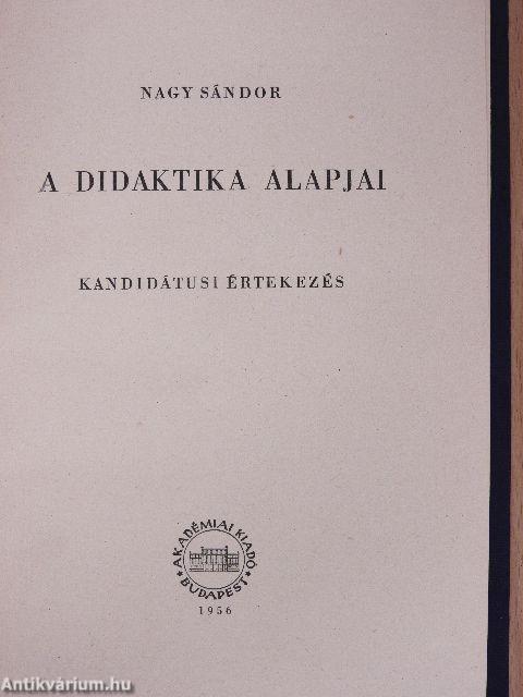 A didaktika alapjai