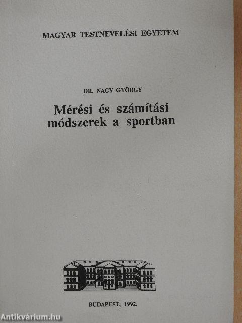 Mérési és számítási módszerek a sportban