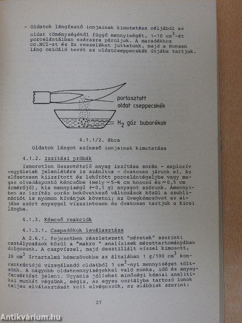 Minőségi és mennyiségi kémiai analízis