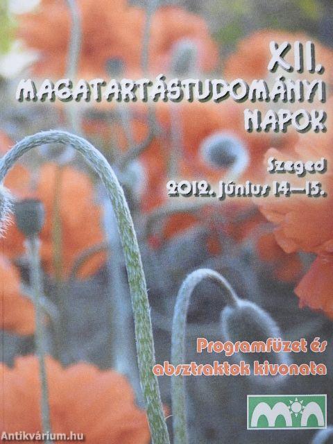 XII. Magatartástudományi Napok