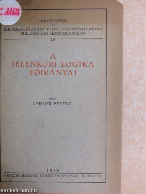 A jelenkori logika főirányai 