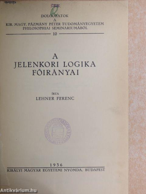 A jelenkori logika főirányai 