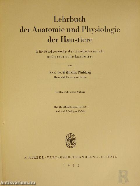 Lehrbuch der Anatomie und Physiologie der Haustiere