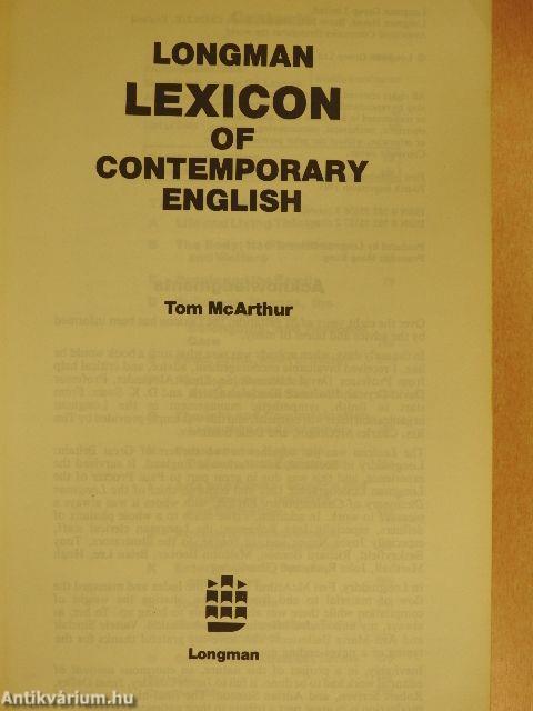 Longman Lexicon of Contemporary English