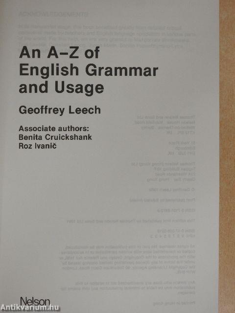 An A-Z of English Grammar and Usage