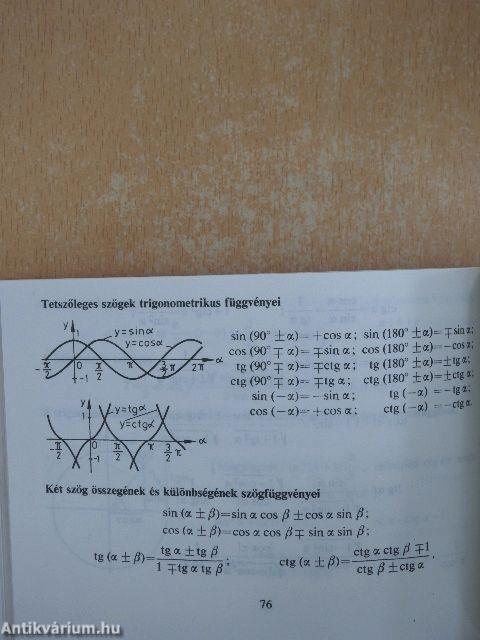 Matematikai képletgyűjtemény