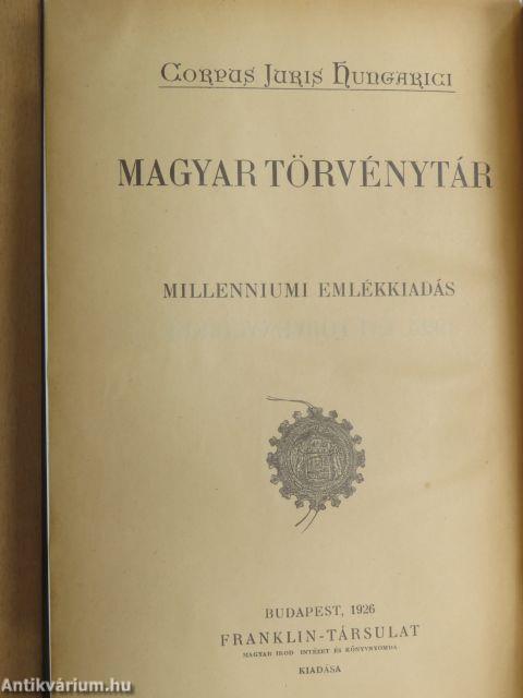 1925. évi törvénycikkek