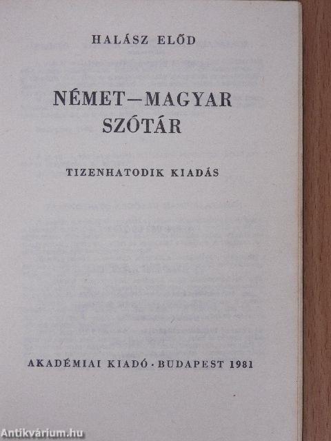 Német-magyar szótár