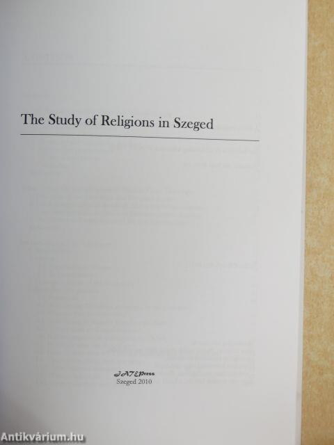 The Study of Religions in Szeged