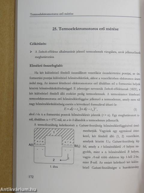 Fizikai laboratóriumi gyakorlatok