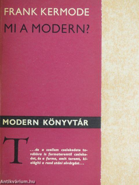 Mi a modern?