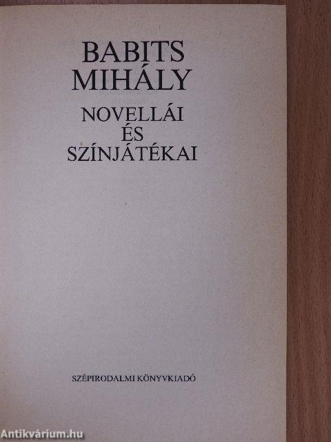 Babits Mihály novellái és színjátékai