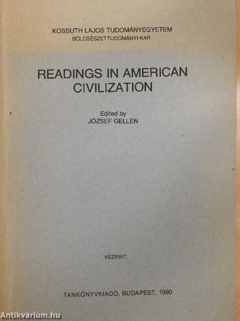 Readings in american civilization