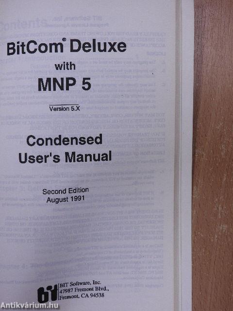 BitFax/SR for Windows/BitCom Deluxe with MNP 5