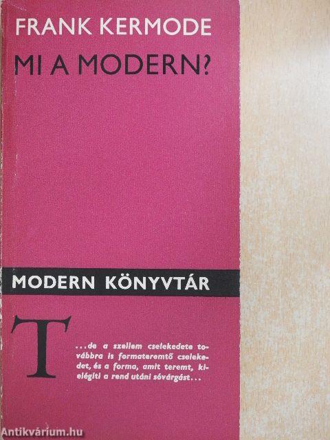 Mi a modern?