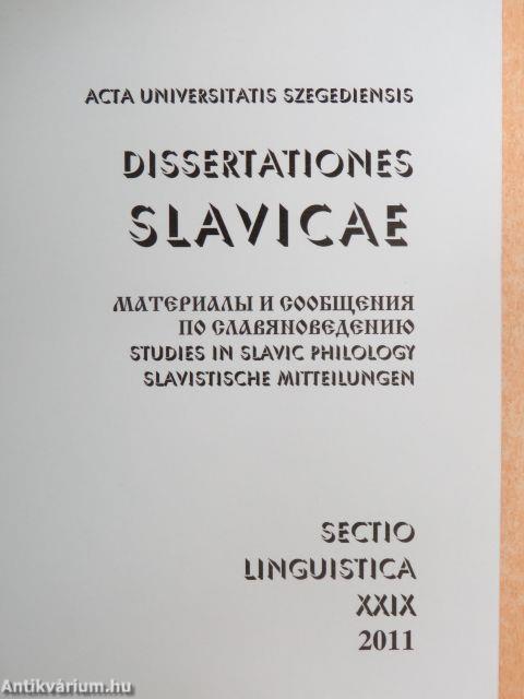 Dissertationes Slavicae XXIX