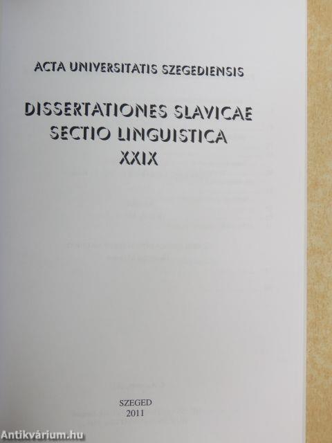 Dissertationes Slavicae XXIX