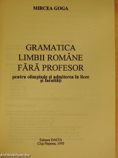 Gramatica Limbii Romane Fara Profesor