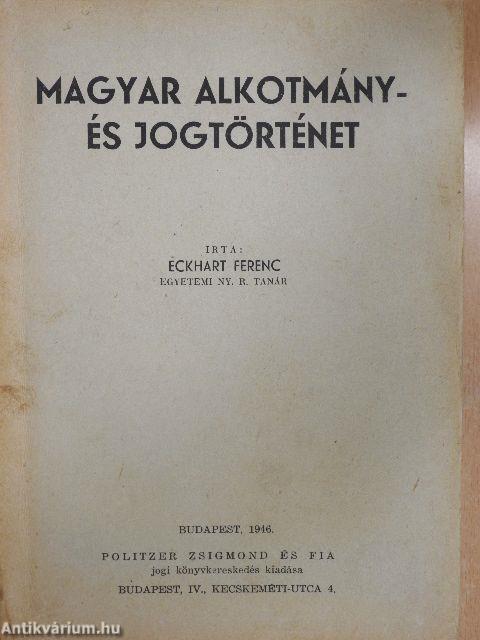 Magyar alkotmány- és jogtörténet