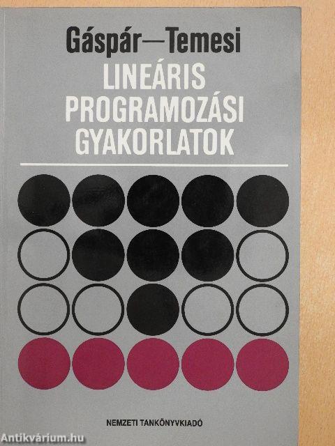 Lineáris programozási gyakorlatok