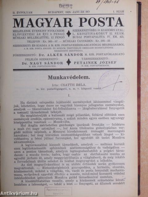 Magyar Posta 1928. január-december