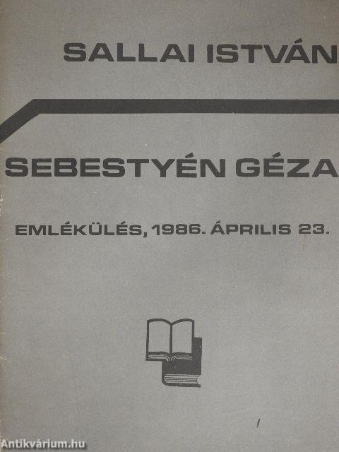 Sallai István - Sebestyén Géza