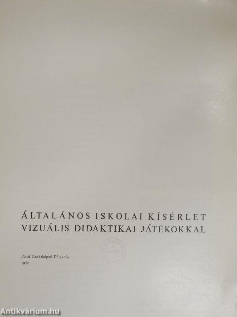 Általános iskolai kísérlet vizuális didaktikai játékokkal