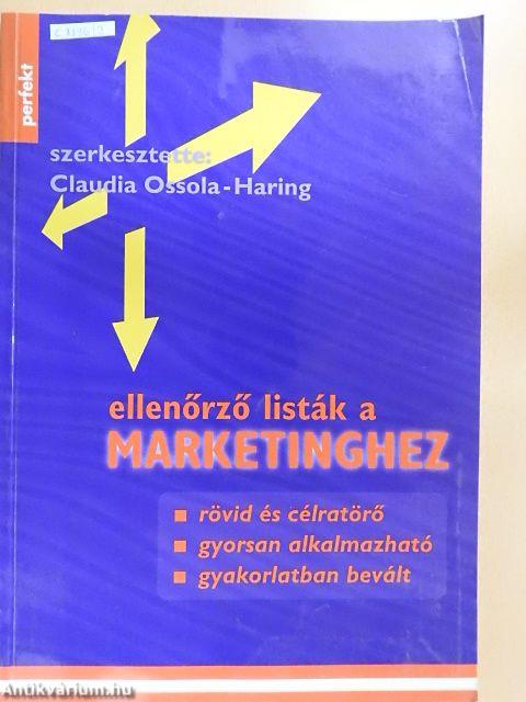 Ellenőrző listák a marketinghez