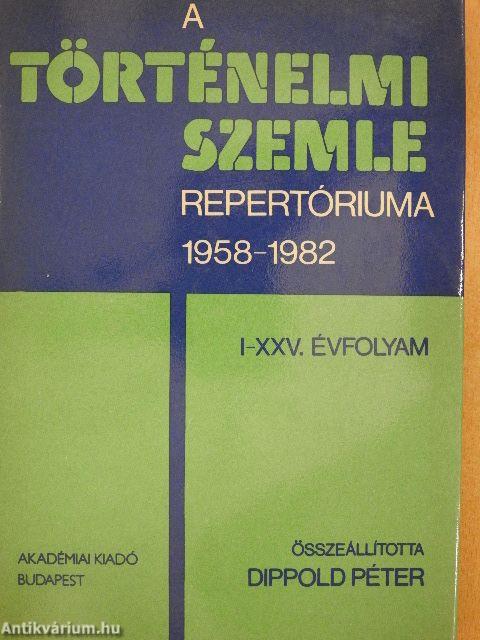 A Történelmi Szemle repertóriuma 1958-1982