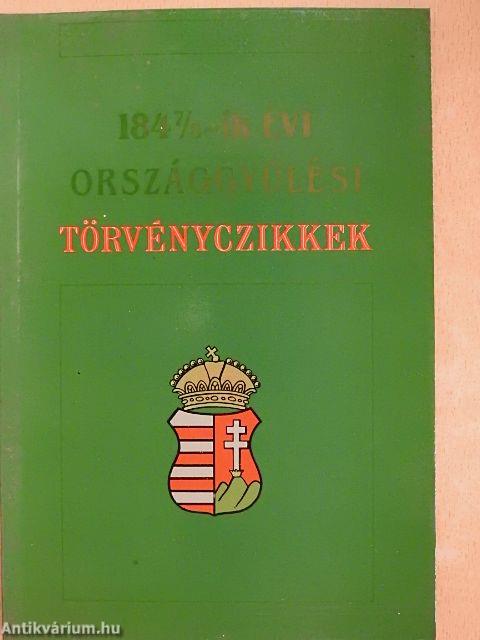 1847/8-ik évi Országgyűlési törvényczikkek