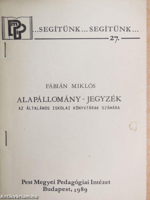 Alapállomány-jegyzék