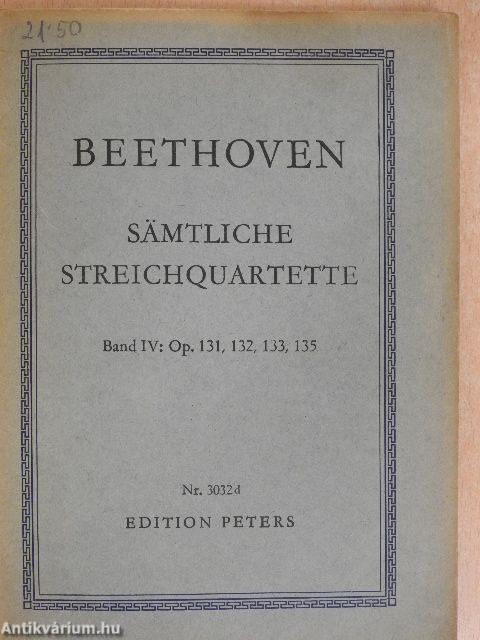 Sämtliche Streichquartette IV