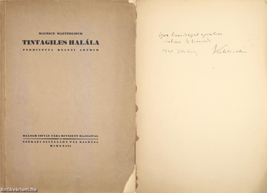 Tintagiles halála (dedikált példány)
