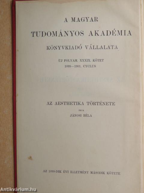 Az aesthetika története I.