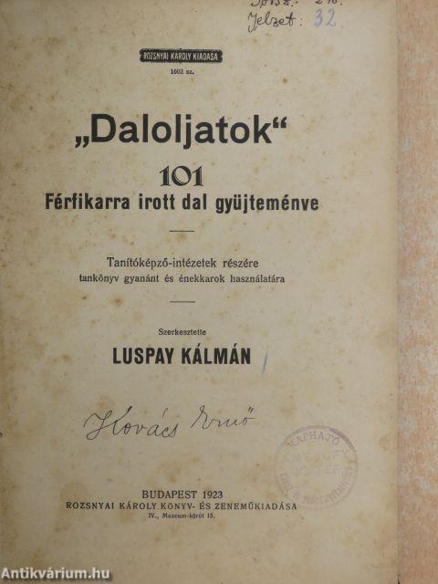 "Daloljatok"/Új Magyar Férfikarok Zsebkönyve III-IV. 