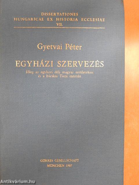 Egyházi szervezés főleg az egykori déli magyar területeken és a bácskai Tisza mentén