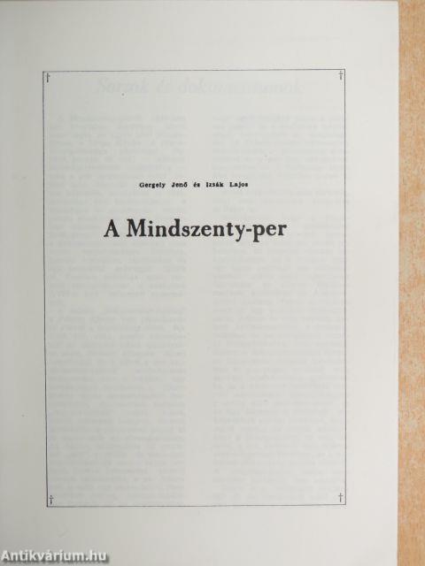 A Mindszenty-per