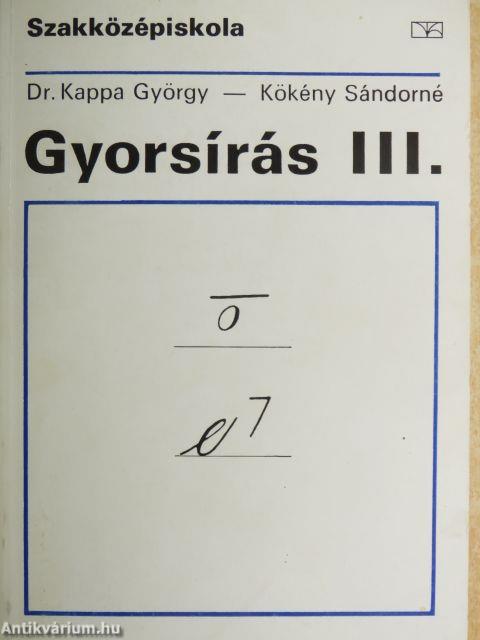 Gyorsírás III.