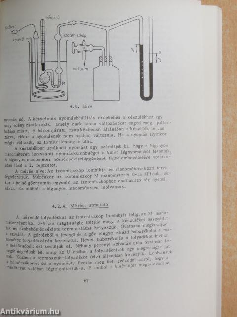 Fizikai kémiai gyakorlatok I.