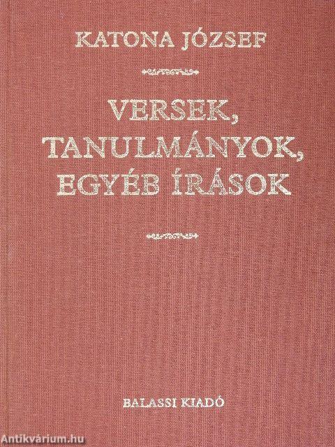 Versek, tanulmányok, egyéb írások