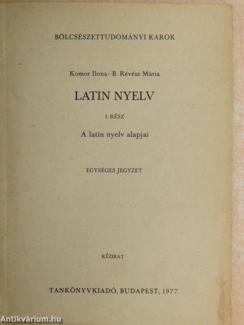 Latin nyelv I.