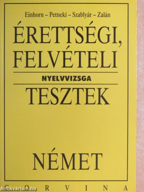 Érettségi, felvételi nyelvvizsga tesztek - Német