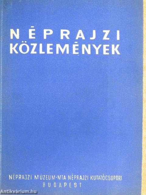 Néprajzi közlemények X. 1-2.