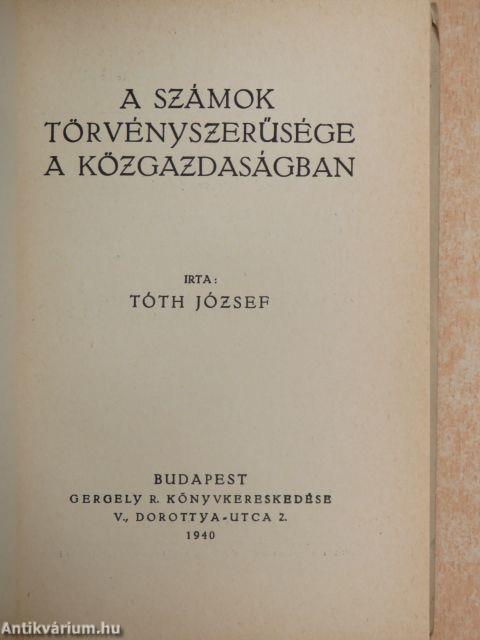 A számok törvényszerűsége a közgazdaságban